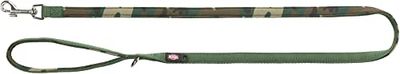 TRIXIE Guinzaglio Premium con imbottitura in neoprene, Xs-S: 1,20 M/15 mm, mimetico/verde foresta -1987123