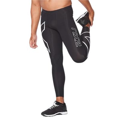 2XU Homme Compression Collants, Noir/Argent, XS EU