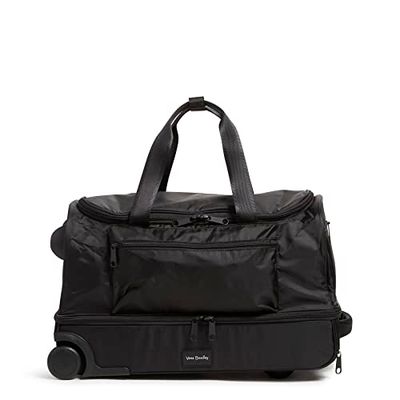 Vera Bradley Sac de Voyage Pliable Ripstop recyclé pour Femme, Noir, Taille Unique, Noir, Taille Unique, Sac de Sport Pliable à roulettes Ripstop recyclé