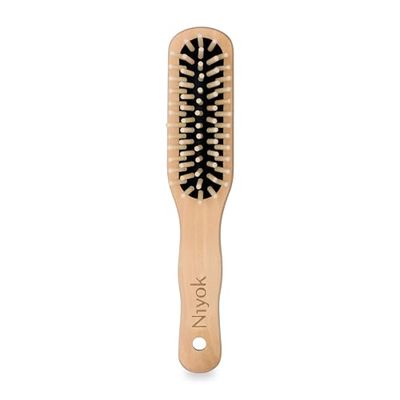 4004 NIY NIYOK Brosse à cheveux allongée avec picots en bois