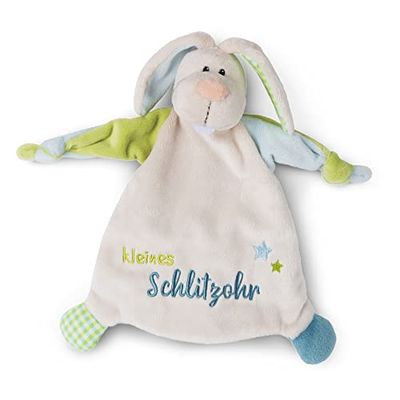 NICI Doudou Lapin - Petit Oreille Fendue - 25 x 25 cm - Doudou à partir de 0 Mois - Doudou pour bébé et Tout-Petits - Doudou pour bébé Fille et garçon