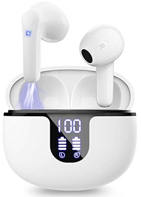 Draadloze hoofdtelefoon, Bluetooth 5.2 met HD Mic, draadloze hoofdtelefoon, Bluetooth, hifi, stereo, IPX7, waterdicht, touch-bediening, draadloze bluetooth-hoofdtelefoon, 40 uur afspelen