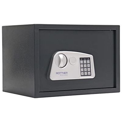 Rottner cassaforte a mobile Jupiter 4 serratura elettronica apertura meccanica di emergenza LxHxP 43x30x32 cm ripiano estraibile inserto in feltro kit di fissaggio incl.