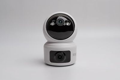 Technaxx Caméra IP Wi-FI d'intérieur TX-327 à Double Objectif 2Mpx + 2Mpx – Panoramique/Inclinaison 345°/65°, Vision Nocturne Couleur, Audio bidirectionnel, Bluetooth, Détection et Suivi de Mouvement
