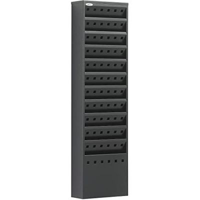 Safco 4321BL Porte-revues 11 poches en acier Noir Largeur 23,5 cm Hauteur 10,2 cm