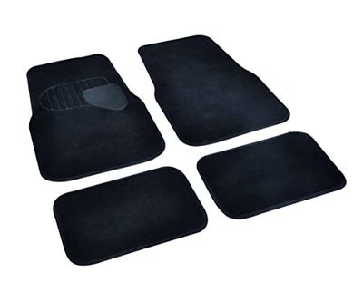 All Ride - Conjunto de 4 tapetes afelpados para carro, ajuste universal