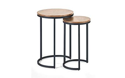 Julian Bowen Tribeca ronde nestbare bijzettafels Sonoma eiken