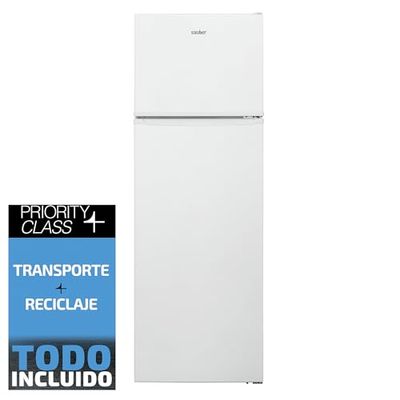 SAUBER - Frigorífico Dos Puertas SERIE 3-2P175-175 x 60 cm - LED - Puertas Reversibles - E - LESS FROST COOLING SYSTEM - ENTREGA EN DOMICILIO Y RETIRADA DEL USADO INCLUIDO