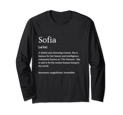 Nome divertente Sofia Significato - Nome personalizzato Sofia Maglia a Manica