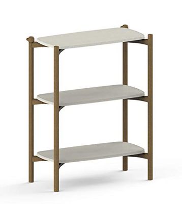 Keter FOM 3 Tier Base Modern Bookshelf Wall Mounting Shelving System Made with Sustainable Manufacturing â€“ Perfect for Home Décor, Office Storage and Organization, White