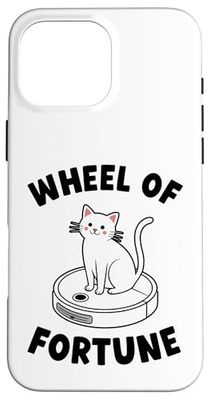 Wheel Of Fortune Cat On Robot Vacuum Cleaner Cat Case for iPhone 16 Pro Max