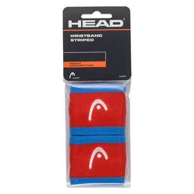 HEAD Unisex Volwassenen Polsband Gestreept 2.5, Hibiscus/Oranje, 2,5 inch