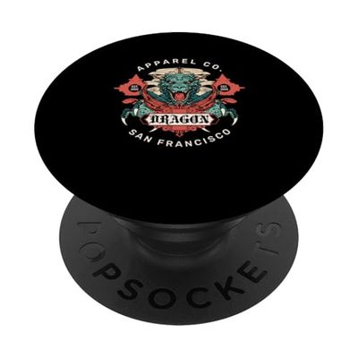 Dragon San Francisco - Estética urbana audaz PopSockets PopGrip Adhesivo