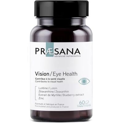 PRAESANA - Vision - Contribue à la Santé Visuelle - Complément Alimentaire - 2 Comprimés/jour - Programme 30 jours - Fabrication & Formulation Française