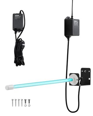 VEVOR Purificateur d'Air Conduit CVC 25 W Épurateur d'Air de Conduit de Climatisation avec Aimant, Ampoule UV 436 mm, Longueur d'Onde 254 nm, Lumière UV UVC, Purification Puissante, pour Climatiseur