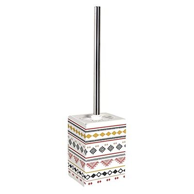 Douceur d'Intérieur 1801353 WC-borstel, keramiek, meerkleurig, 10,4 x 10,4 x 41 cm