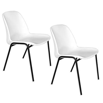 OFITURIA COM0523 stoel zonder wielen, polypropyleen, wit, 2 silla's