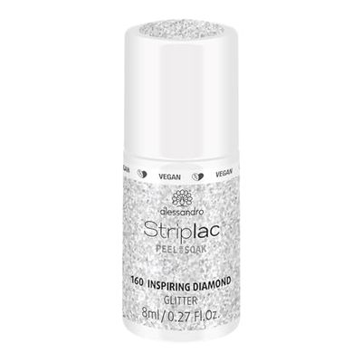 alessandro Vernis à ongles UV Striplac Inspiring Diamond - Doux et durable - S'enlève facilement grâce à la technologie Peel-Off - Végétalien et sans cruauté envers les animaux - 8 ml (l'emballage peut varier)