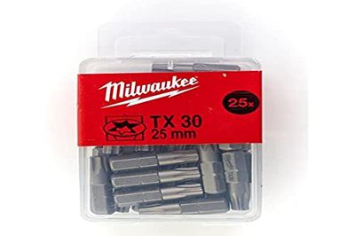 Embouts de vissage MILWAUKEE Torx 30 x 25 mm - 25 pièces - 4932399599
