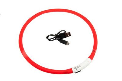Karlie Flamingo Visio Light LED Hose Collar, 70 cm, Red