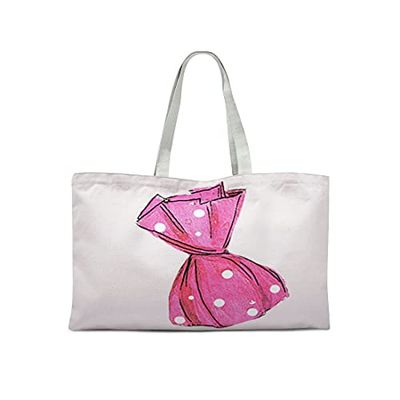 Bonamaison Printed Tote Bag, Reusable Grocery Bag, Shopping Bag, Machine Washable, Foldable, Canvas Cloth Bag with Handles, 47x42 Cm