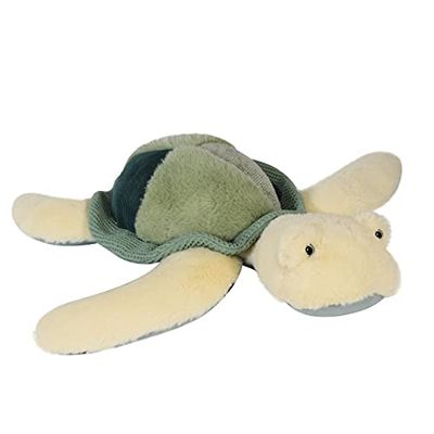Histoire d'Ours - Peluche Tortue de Mer - 40 cm - Vert/Blanc - Belle Boîte Cadeau - Trésors Marins - HO3032