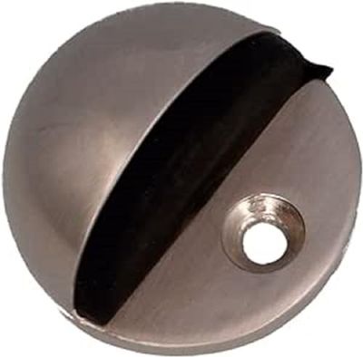 Amig deurstopper 100 geborsteld nikkel rubber zwart