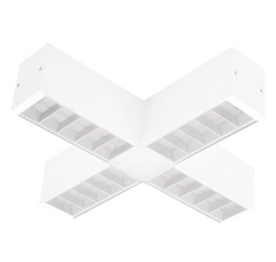Zarivy Dark Linear Ceiling Diffuser, Prismatic Design, X Connection, Ideal for Ambient and Decorative Lighting.