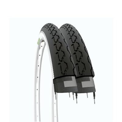 2 filtar 24 x 1 3/8 (37-540) för City Bike Liten flicka | Svart Svart Vägdäck Cykel