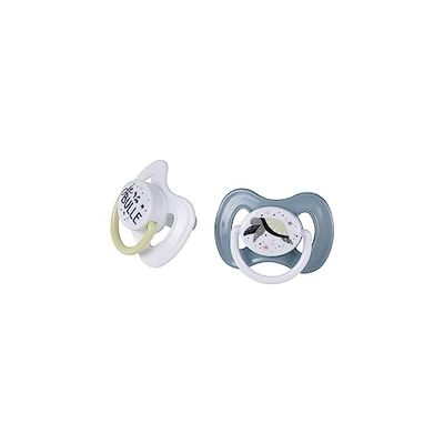Bébé Douceur, Set de 2 Sucettes Silicone Physiologique Tortue +6Mois Ocean