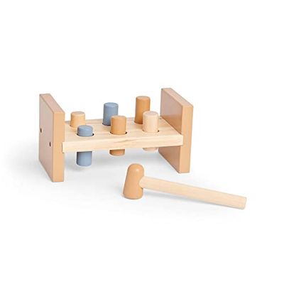 Jollein- Banco de Martillo de Madera, Color Rosa. (118-001-66022)