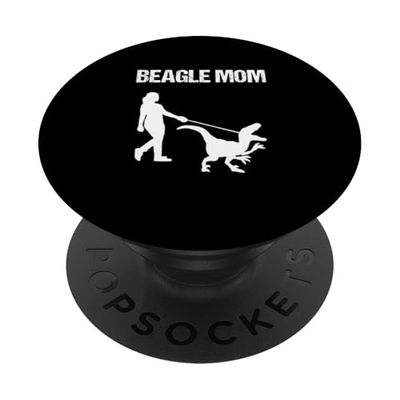 Beagle Dog Mom Dinosaur PopSockets PopGrip Adhesivo