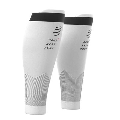 COMPRESSPORT Mixte R2v2 Manchon de Compression Mollets, Blanc, 4 ans EU, 42-46