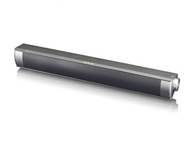 iCES ISB-020 Bluetooth Mini Soundbar (2 x 5 Watt RMS), incl. Micro USB-kabel, AUX-ingang en Micro SD-kaartlezer