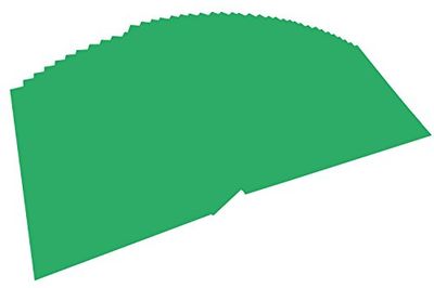 folia 6454 - gekleurd papier smaragdgroen, DIN A4, 130 g/m², 100 vellen, voor het knutselen en creatief vormgeven van kaarten, vensterafbeeldingen en voor scrapbooking