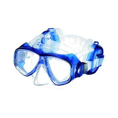 Ist/Dolphin Máscara Pro Ear Silicona Transparente Gafas de bucear, Adultos Unisex, Azul (Azul), Talla Única