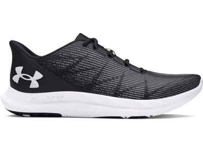 Under Armour UA Charged Speed Swift Baskets pour hommes, chaussures de sport respirantes, noir/blanc/blanc
