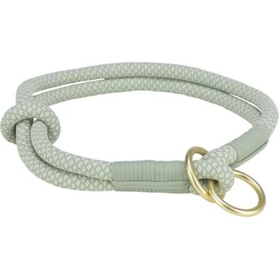 TRIXIE Soft Rope 1984716 - Collare per cani, taglia L: circonferenza del collo 50 cm/13 mm, in salvia – Collare regolabile in modo continuo in rugiada tessuta per cani, chiusura semplice