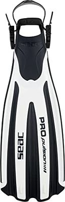 SEAC Mixte Propulsion Palmes de plong e avec sangle r glable fabriqu es en Italie, blanc, 43/45 EU