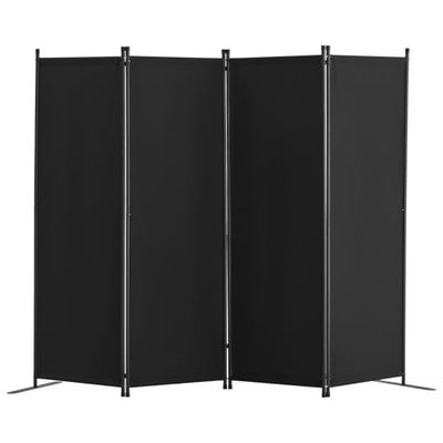 VEVOR Room Divider, 4 Panel Room Dividers and Folding Privacy Screens, Fabric Partition Room Dividers for Office, Bedroom, Dining Room, Study, Freestanding, Black