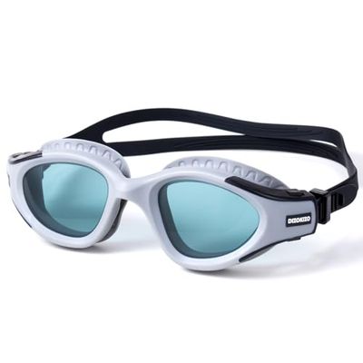 DIZOKIZO Zwemmen Goggles UV-bescherming Anti-Fog Geen Lekken Zwembril Gemakkelijk aan te passen voor Volwassen Mannen Vrouwen