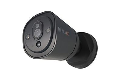 Technaxx Easy IP Cam HD 720p Wireless Outdoor/Indoor Surveillance Camera TX-55 – Monitoraggio in tempo reale, rilevamento del movimento, visione notturna, microfono integrato (Nero)