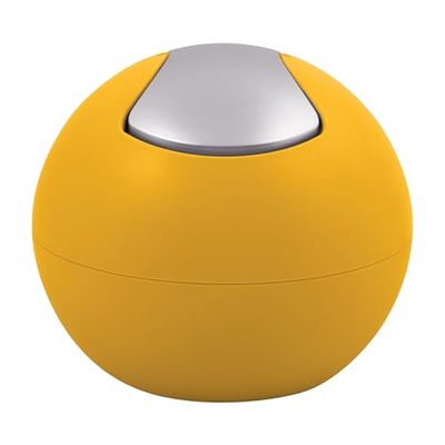 Spirella Poubelle Salle de Bains Récipient à cosmétiques 1 Litre Finition Brillante ou Mate Boîte à ordures à Couvercle pivotant Poubelle à Table Jaune Soleil Mat