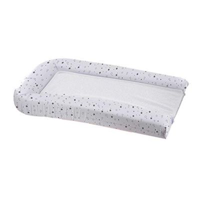 DOMIVA - Colchón cambiador de PVC con 2 esponjas extraíbles (color blanco Impr Stars)