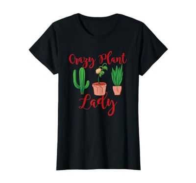 Crazy Plant Lady Cactus Aloe Vera Flower Pot For Gardeners T-Shirt