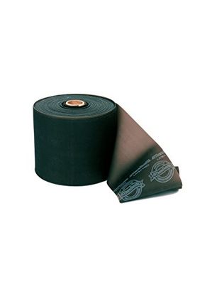 TheraBand - Fasce di resistenza professionali in lattice per la parte superiore del corpo, esercizi per la parte inferiore del corpo, fisioterapia, pilates bassi, allenamenti a casa e riabilitazione, rotolo da 45,5 m, colore nero, speciale pesante, livello avanzato 1