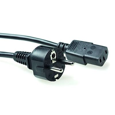 ACT AK5017 Cabo de alimentação para computador (2,5 m, C13, CEE 77 a C13, 3 pinos, 3 pinos), cor preta