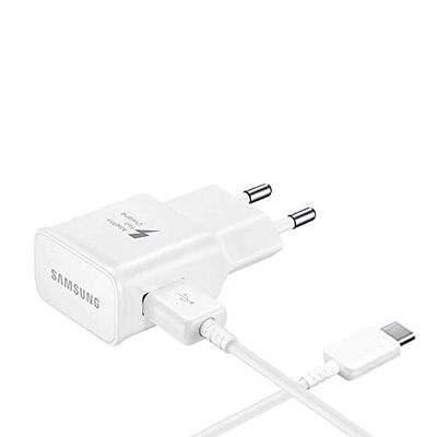 OEM-SAMSUNG originele oplader EP-TA200EWE + kabel EP-DR140AWE (5V-2A, 9V-1.67A), voor S10, S10+, S10e, S9, S9+, oplader + type-C-kabel, wit (EPTA200 DR140 B)