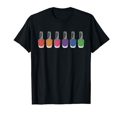 Nail Tech Various Shades of Nail Polish T-Shirt