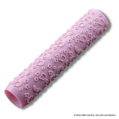 Dr. Oetker Mattarello taglia biscotti a tema Peppa Pig, materiale in plastica rigida di alta qualità, lavabile in lavastoviglie, dimensioni Ø5 x 23 cm